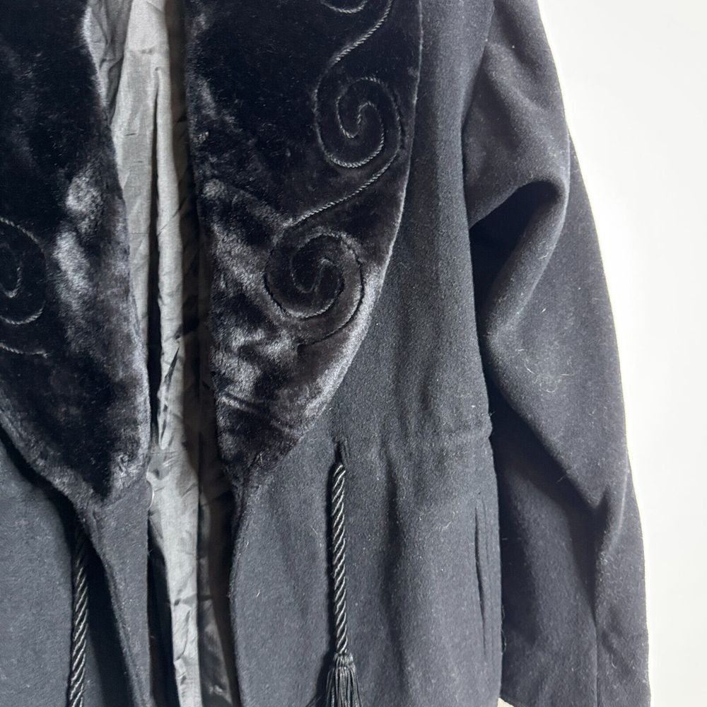 Scully‎ Overcoat Womens Size Medum Solid Black - Picture 2 of 7